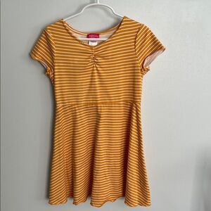 Zunie Mustard and White Striped Dress